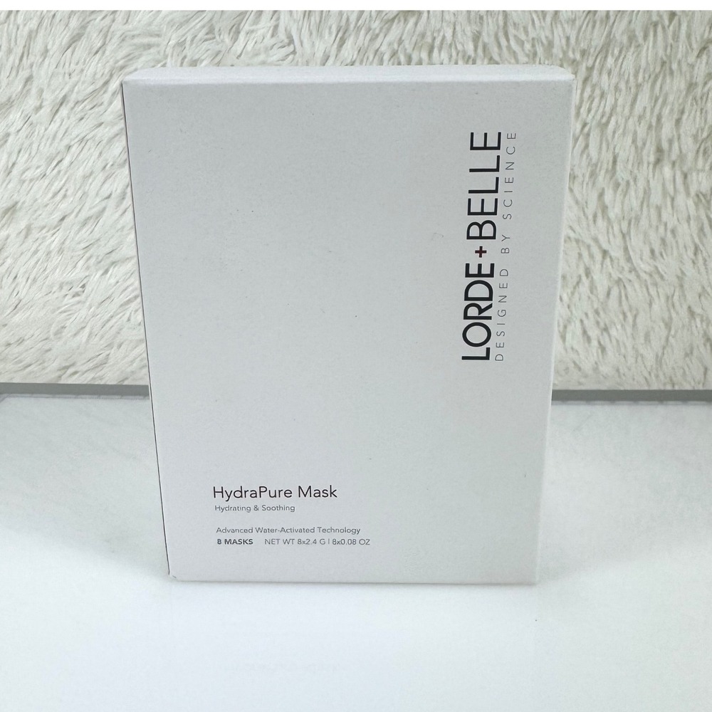 Lorde + Belle HydraPure Hydrating & Soothing Mask – 8 Pack – New
